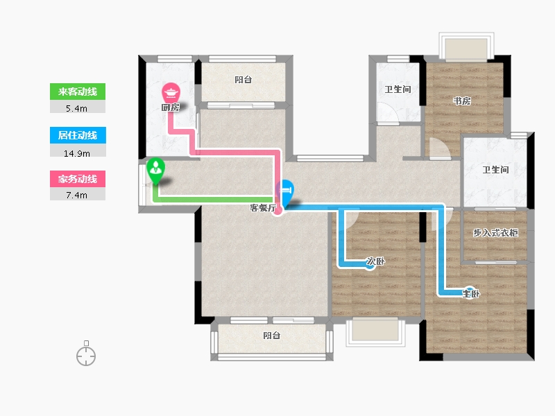 江西省-九江市-恒奥 国际城-110.21-户型库-动静线