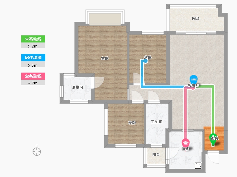 四川省-南充市-鸿通・翡翠城・紫曦府-79.31-户型库-动静线