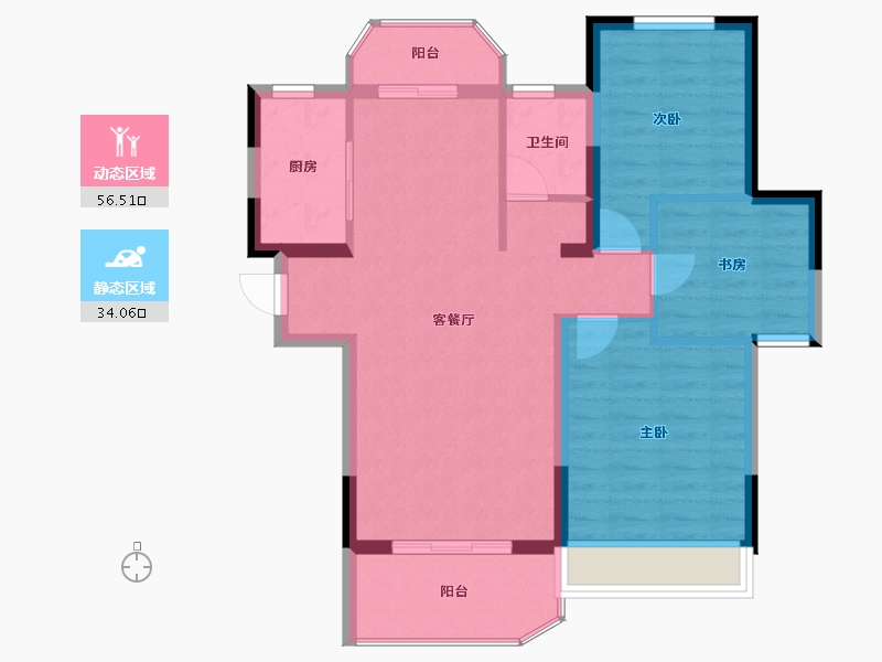 河南省-郑州市-农房索河湾-81.73-户型库-动静分区