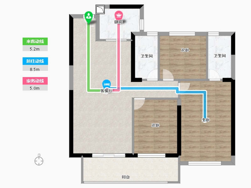 福建省-福州市-保利金香槟花园-89.00-户型库-动静线