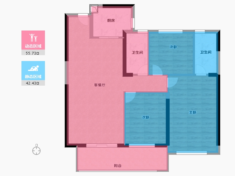 福建省-福州市-保利金香槟花园-89.00-户型库-动静分区