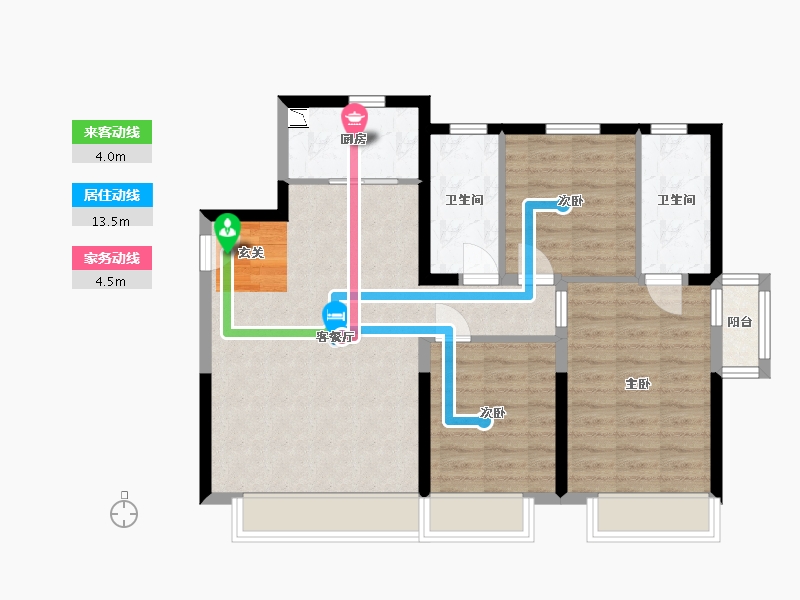 吉林省-长春市-兰溪学府-81.74-户型库-动静线