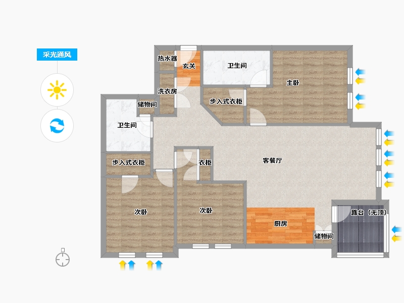 Florida-Orange-Citra at Windermere-106.78-户型库-采光通风