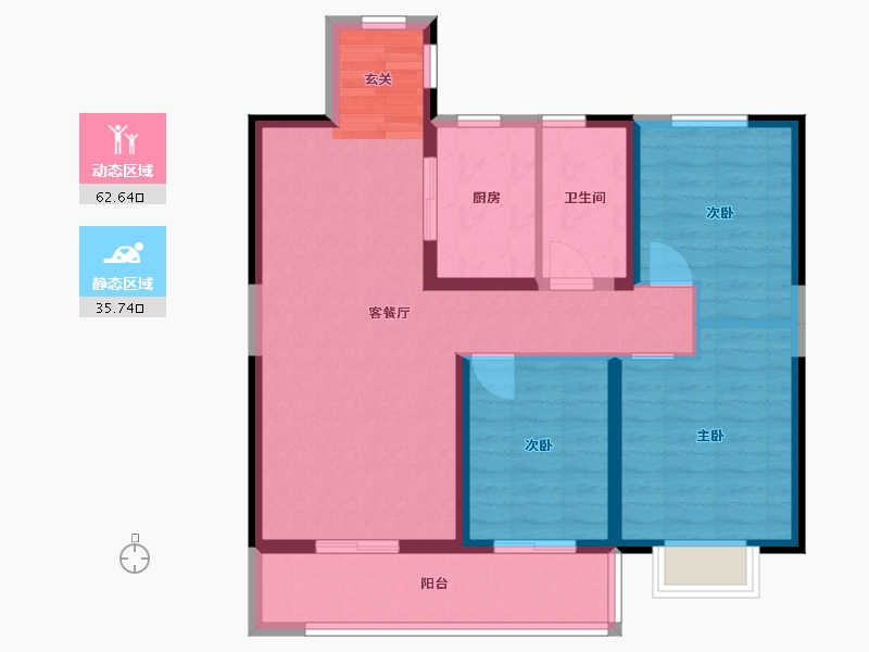 云南省-昆明市-复地��O-88.00-户型库-动静分区