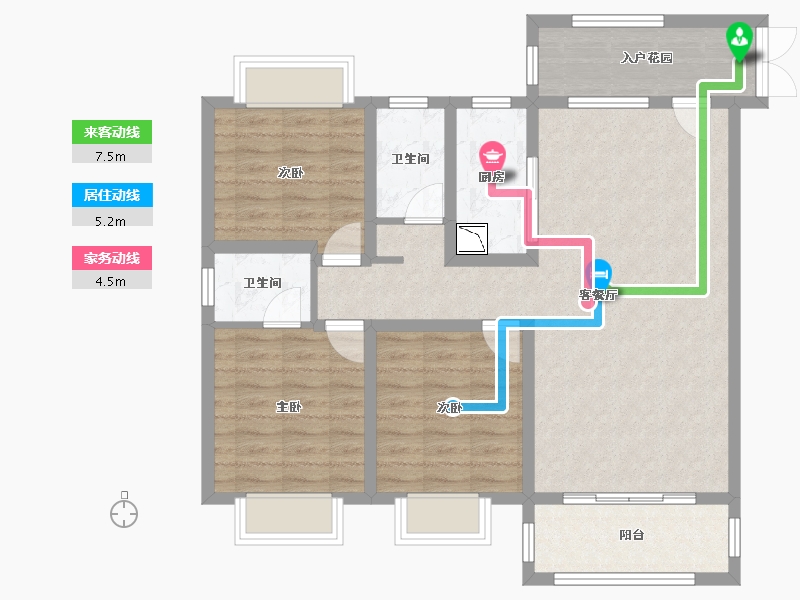 青海省-海南藏族自治州-海湾花园-92.17-户型库-动静线