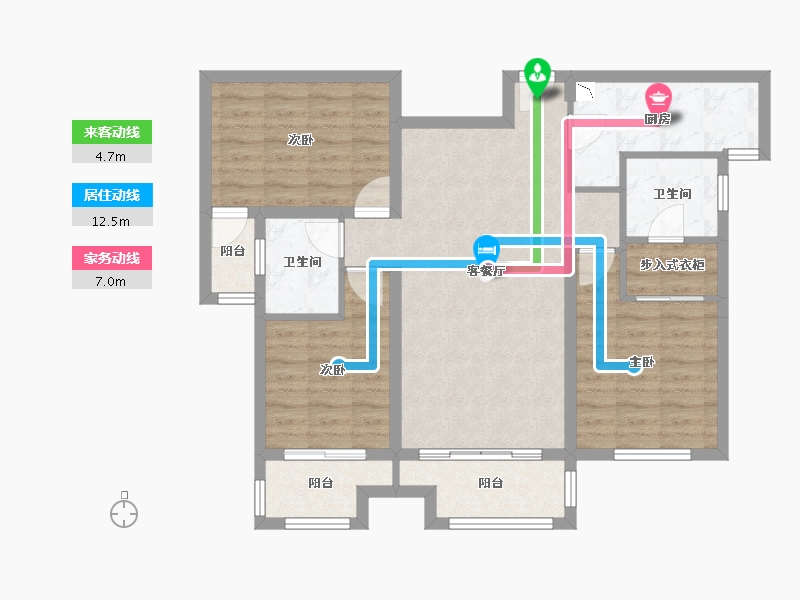 福建省-泉州市-中骏悦景府-88.16-户型库-动静线