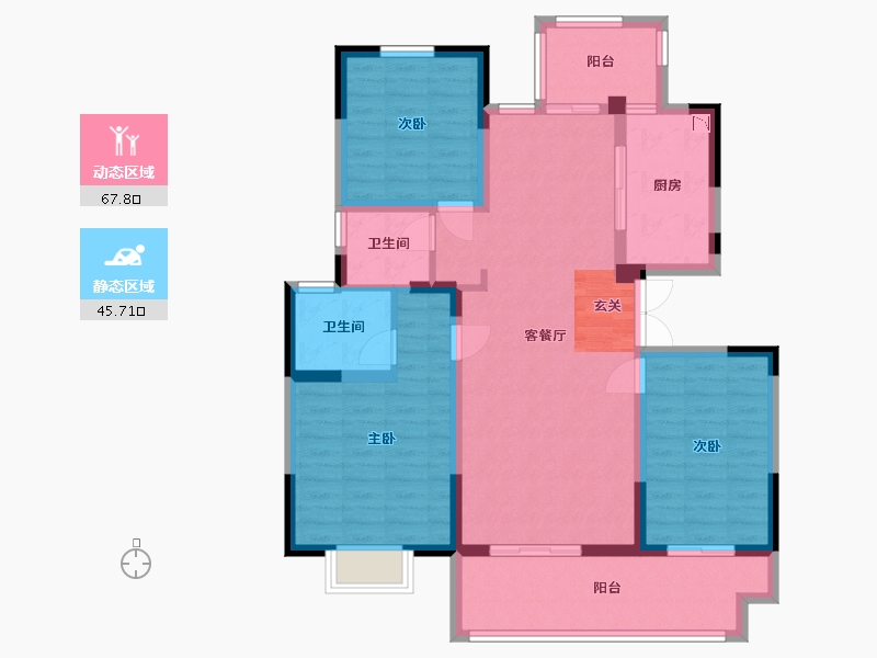 山东省-临沂市-泰鲁禧�h-101.39-户型库-动静分区