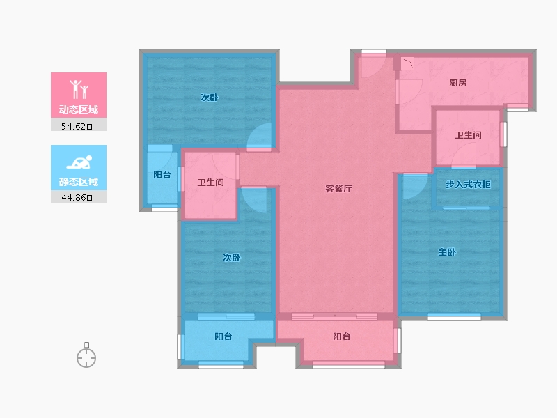 福建省-泉州市-中骏悦景府-88.16-户型库-动静分区