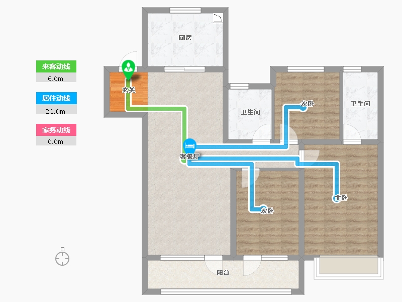 山东省-潍坊市-融创融公馆-95.80-户型库-动静线