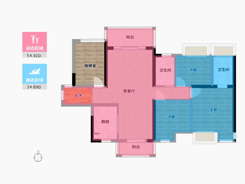 广东省-江门市-博富名苑-87.17-户型库-动静分区