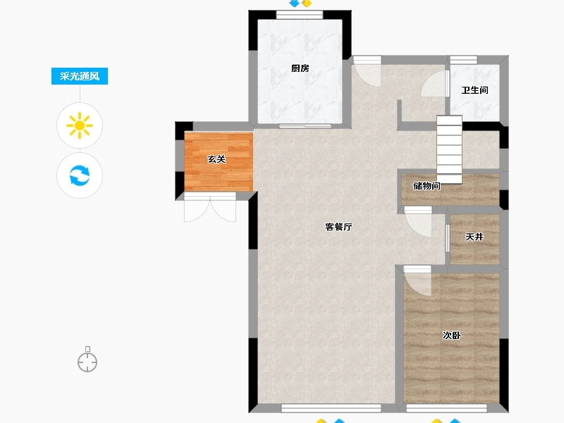 内蒙古自治区-包头市-保利溪湖林语-71.36-户型库-采光通风