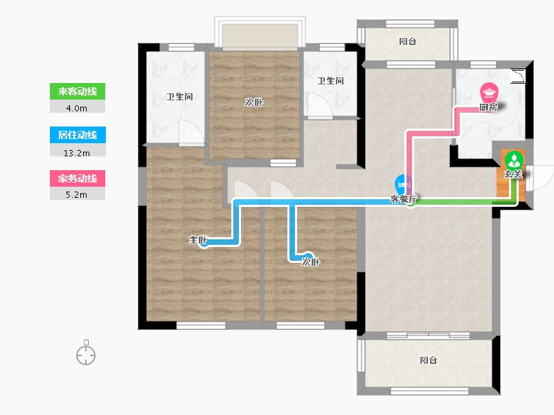 湖南省-长沙市-龙湖・春江悦茗|江寓-100.00-户型库-动静线