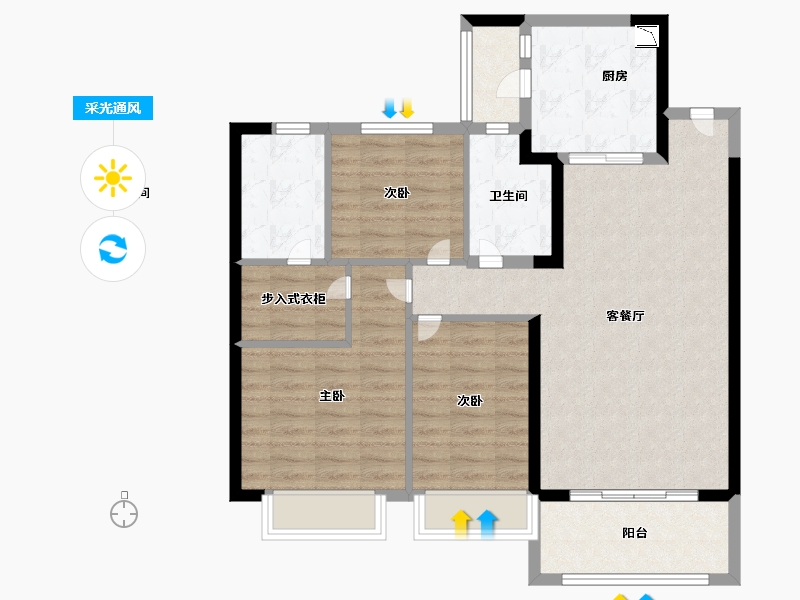 辽宁省-葫芦岛市-龙港恒大逸合城-91.20-户型库-采光通风