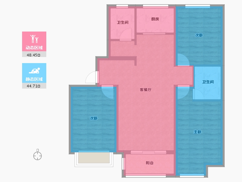 河北省-沧州市-佰瑞庭-83.11-户型库-动静分区