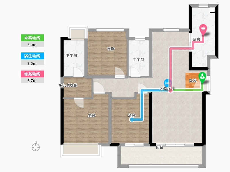 湖南省-长沙市-环球融创会展上东区-99.20-户型库-动静线