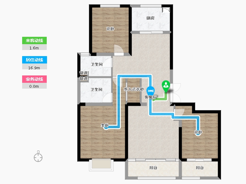 山东省-菏泽市-菏泽当代城MOMΛ-114.40-户型库-动静线