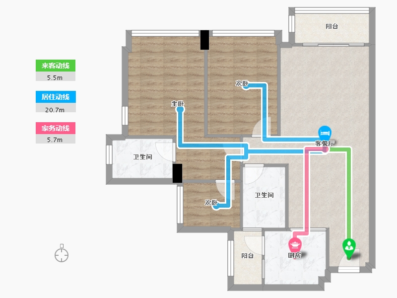 广东省-佛山市-海奥公馆-86.98-户型库-动静线