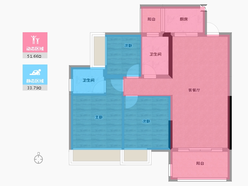 贵州省-遵义市-希望城-76.49-户型库-动静分区