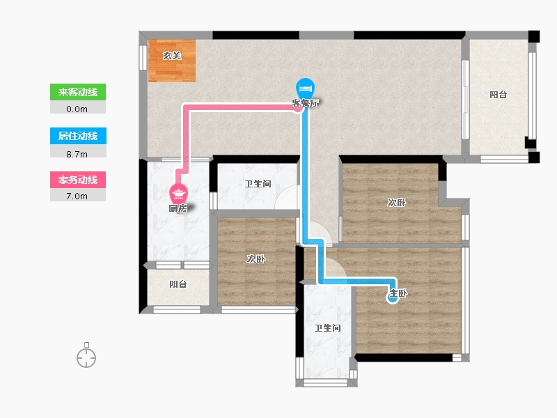 广西壮族自治区-南宁市-天健城天境-92.37-户型库-动静线