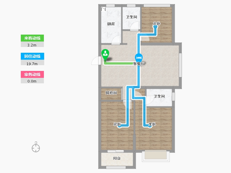 山东省-青岛市-金荷相府-85.84-户型库-动静线