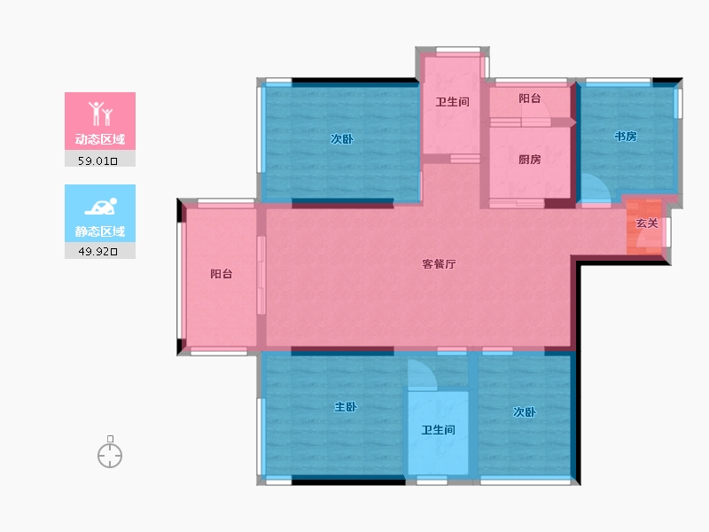 广西壮族自治区-南宁市-天健城天境-96.44-户型库-动静分区