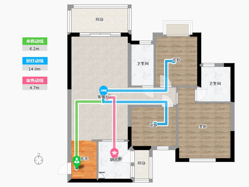 广西壮族自治区-南宁市-南宁恒大悦龙台-91.20-户型库-动静线