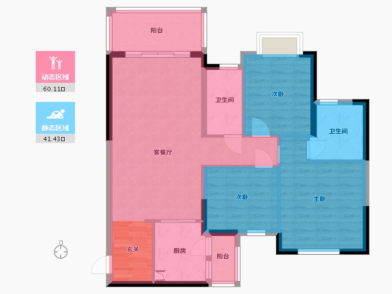 广西壮族自治区-南宁市-南宁恒大悦龙台-91.20-户型库-动静分区