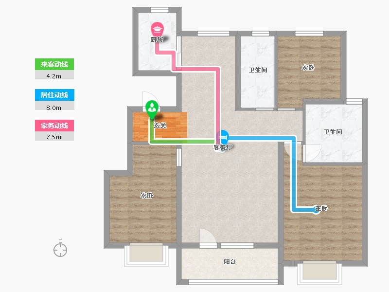 山东省-青岛市-凯景领盛华府-99.99-户型库-动静线