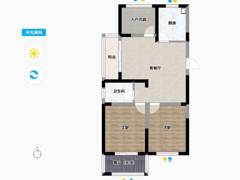 安徽省-宣城市-美都玉府-69.51-户型库-采光通风