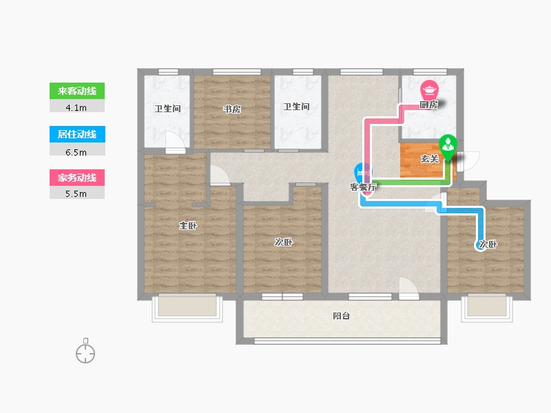 山东省-青岛市-凯景领盛华府-112.00-户型库-动静线