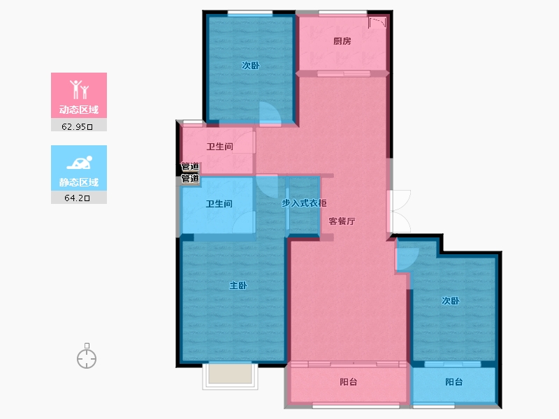 山东省-菏泽市-菏泽当代城MOMΛ-114.40-户型库-动静分区