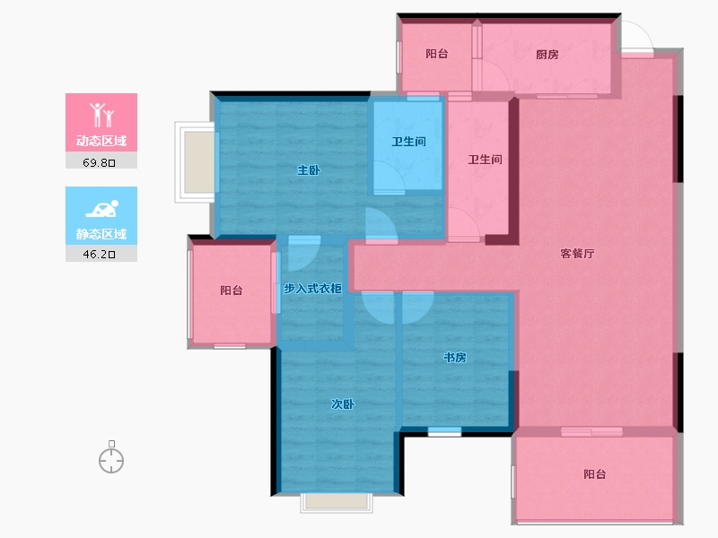 四川省-德阳市-名都华府-103.86-户型库-动静分区