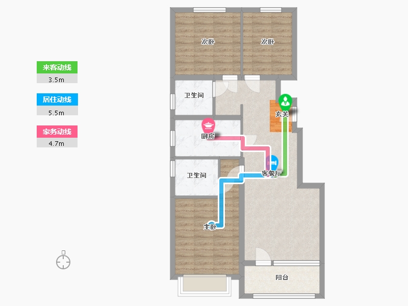 山东省-青岛市-凯景领盛华府-81.60-户型库-动静线