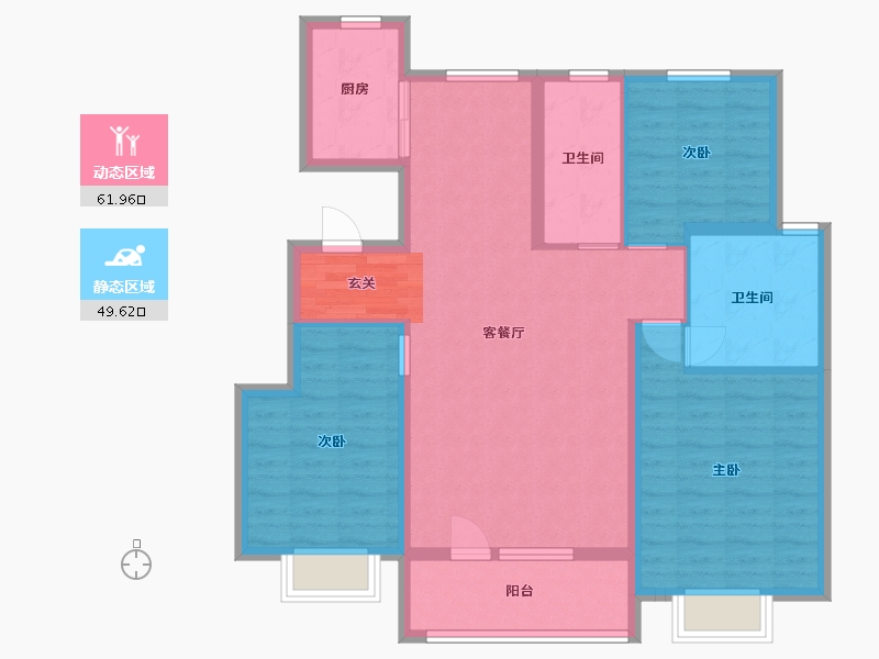 山东省-青岛市-凯景领盛华府-99.99-户型库-动静分区