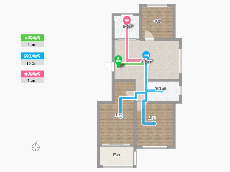 山东省-威海市-都市枫景-87.16-户型库-动静线