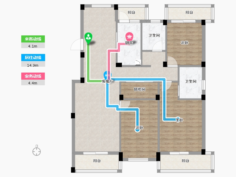 浙江省-丽水市-嘉慧园-112.11-户型库-动静线