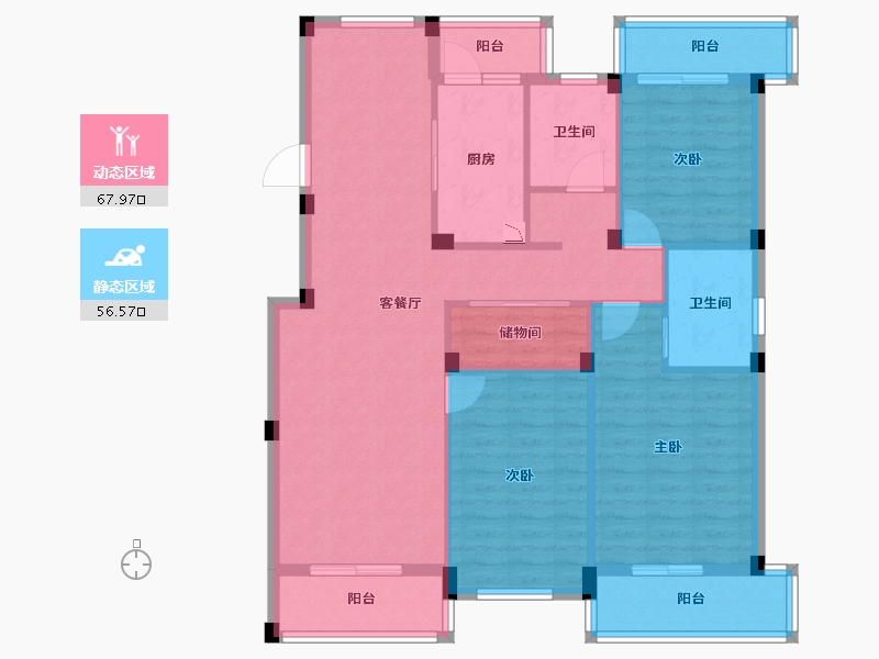 浙江省-丽水市-嘉慧园-112.11-户型库-动静分区