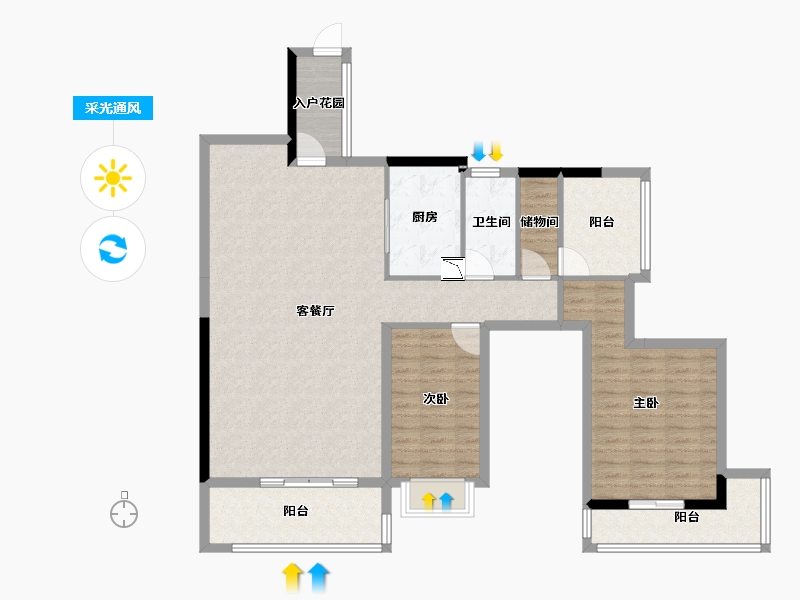 广西壮族自治区-柳州市-南俪首座-111.12-户型库-采光通风