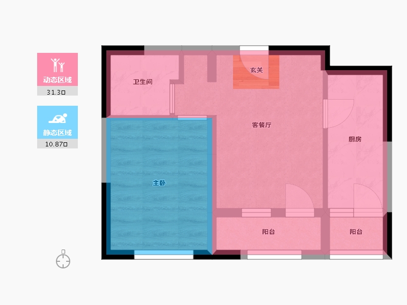 辽宁省-大连市-金悦湾-36.56-户型库-动静分区