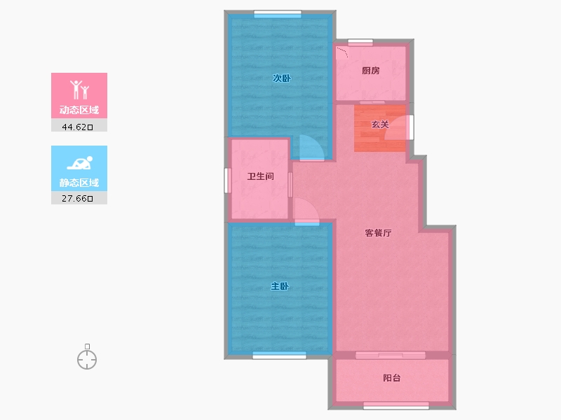 山东省-威海市-国信・壹品南山-64.29-户型库-动静分区