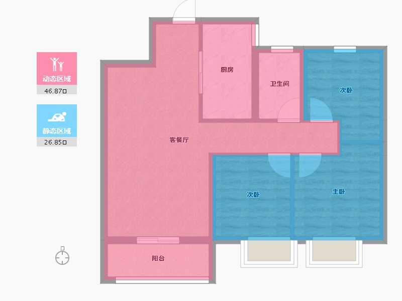 吉林省-长春市-大众理想城市-65.54-户型库-动静分区