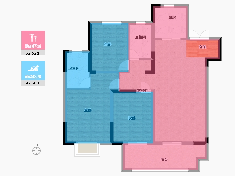 江苏省-南通市-春晓熙岸-92.80-户型库-动静分区