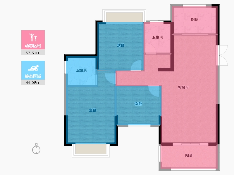 湖北省-恩施土家族苗族自治州-恩施金麟府-92.18-户型库-动静分区