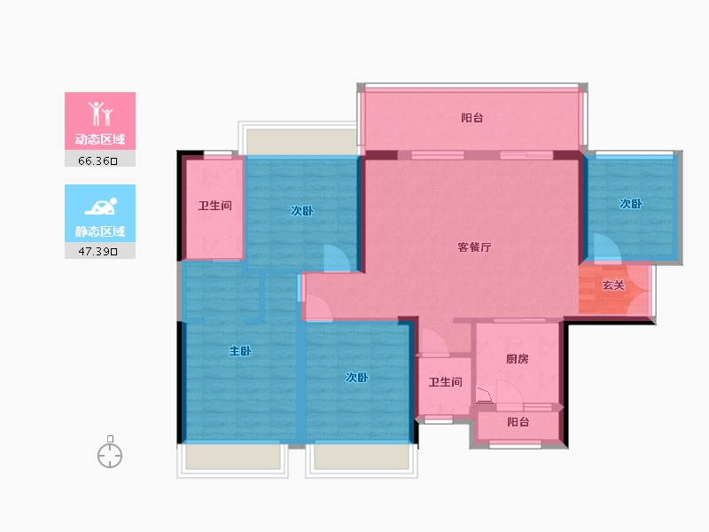 广东省-佛山市-电建地产・�吃冒氲�-101.58-户型库-动静分区