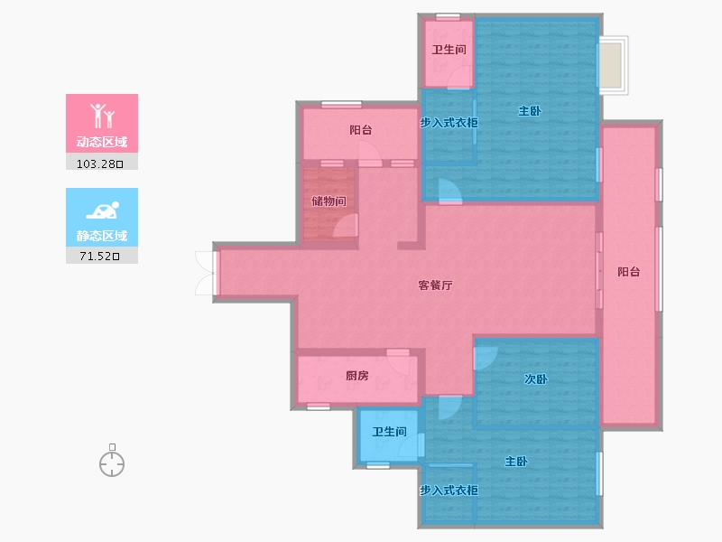 湖南省-怀化市-水岸龙腾-157.16-户型库-动静分区