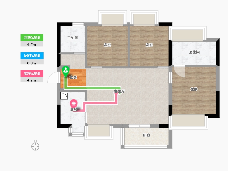 广东省-东莞市-万象连城-69.84-户型库-动静线