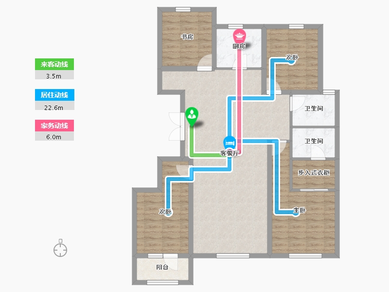 河北省-邢台市-绿城诚园-106.89-户型库-动静线