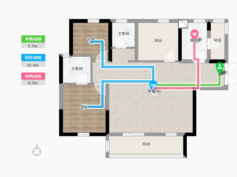 广西壮族自治区-桂林市-融创万达-78.50-户型库-动静线