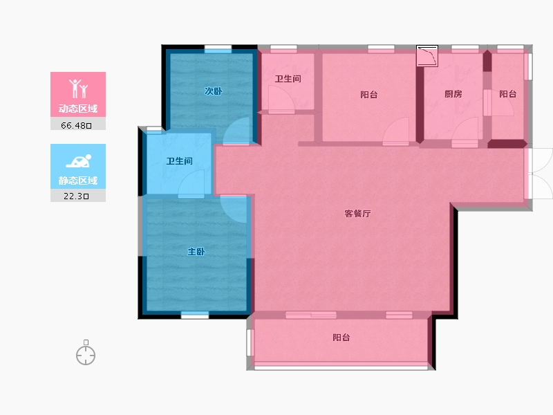 广西壮族自治区-桂林市-融创万达-78.50-户型库-动静分区