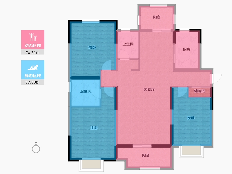 河南省-商丘市-华地美华兴府-111.11-户型库-动静分区